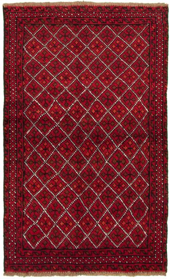 Afghan Akhjah 3'3" x 5'5" Hand-knotted Wool Rug 