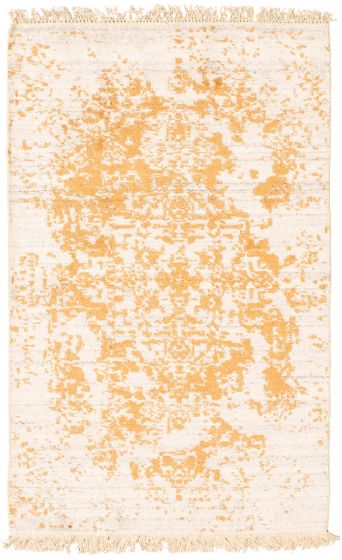 Tapis la seda 3'1" x 4'10" en soie artificielle