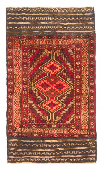 Afghan Teimani 2'8" x 4'11" Hand-knotted Wool Rug 