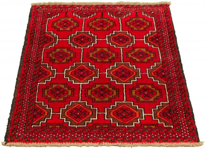 Afghan Akhjah 3'5" x 5'6" Hand-knotted Wool Rug 