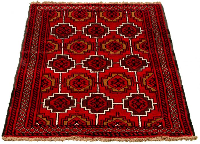 Afghan Akhjah 3'7" x 5'2" Hand-knotted Wool Rug 