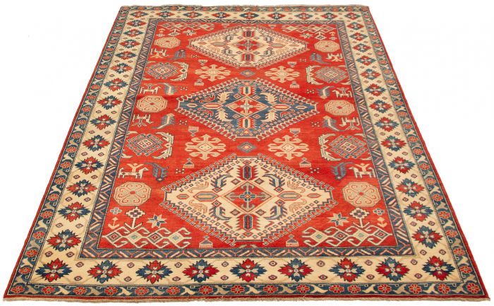 Afghan Finest Ghazni 6'9" x 9'11" Hand-knotted Wool Rug 