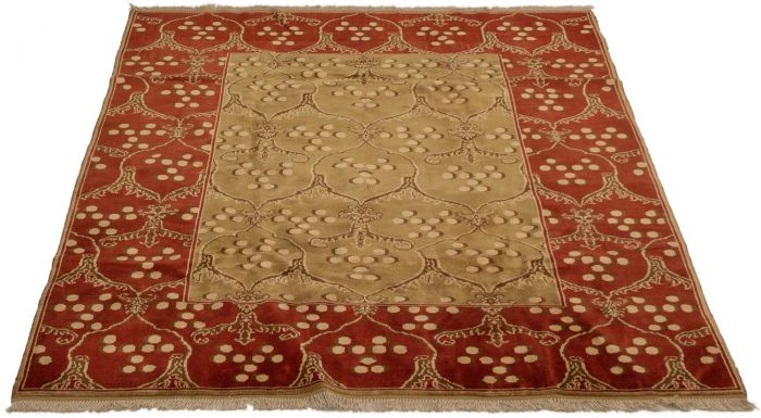 Turkish Melis Vintage 6'7" x 8'1" Hand-knotted Wool Rug 