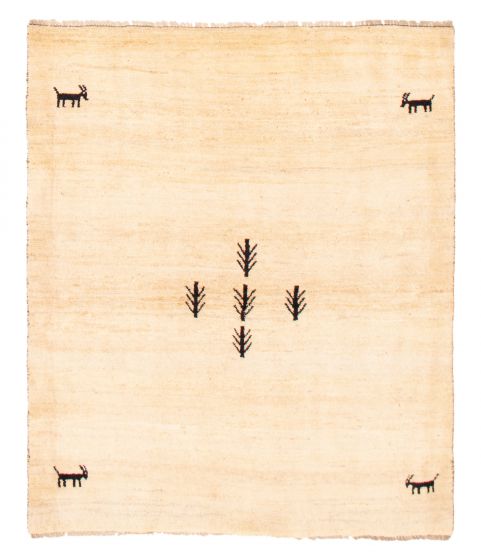 Indian Kashkuli Gabbeh 5'3" x 6'4" Hand-knotted Wool Rug 