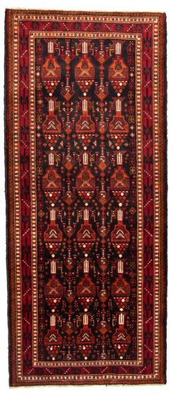 Persian Style 4'2" x 9'9" Hand-knotted Wool Rug 