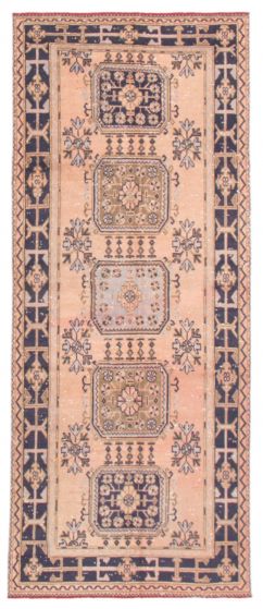 Turkish Melis Vintage 4'6" x 11'3" Hand-knotted Wool Rug 