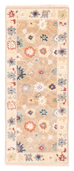 Indian Modern Oushak 2'6" x 5'11" Hand-knotted Wool Rug 