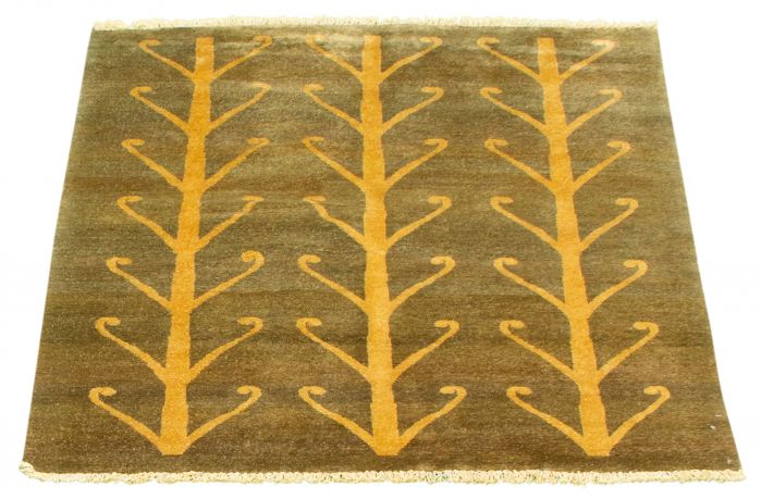 Pakistani Peshawar Ziegler 4'3" x 5'10" Hand-knotted Wool Rug 