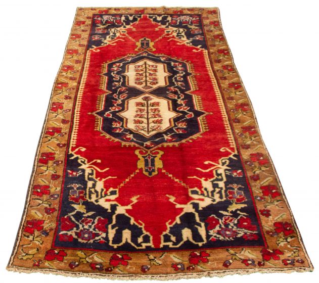 Persian Style 4'9" x 11'4" Hand-knotted Wool Rug 