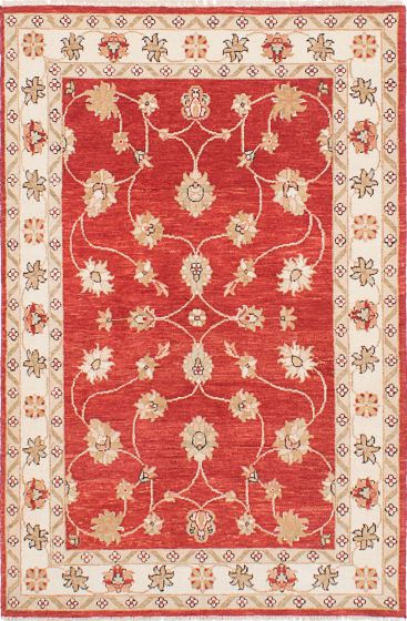 Indian Chobi Twisted 4'0" x 6'2" Hand-knotted Wool Rug 