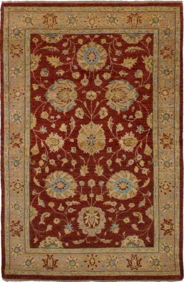 Afghan Chobi Finest 4'0" x 6'0" Hand-knotted Wool Rug 