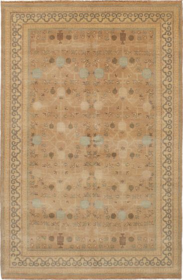 Indian Elysee Finest Ushak 5'6" x 8'4" Hand-knotted Wool Rug 
