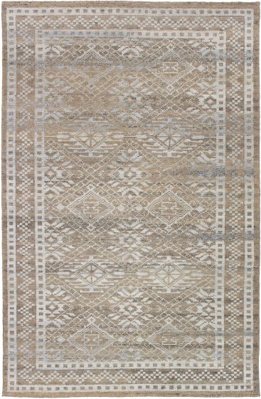 Tapis la seda 4'11" x 7'9" en laine & viscose