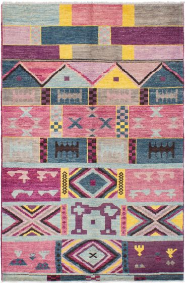 Indian Shalimar 5'2" x 8'3" Hand-knotted Wool Rug 