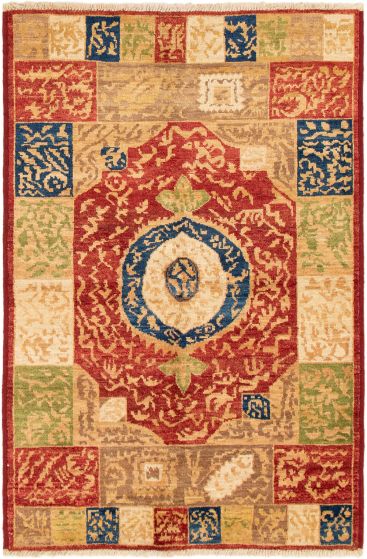 Indian Shalimar 5'0" x 7'10" Hand-knotted Wool Rug 