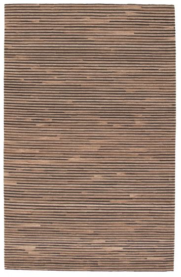 Argentina Cowhide Patchwork 5'0" x 8'0" Handmade Hemp, Jute & Leather Rug 