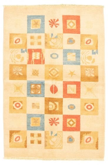 Pakistani Peshawar Ziegler 4'1" x 6'1" Hand-knotted Wool Rug 