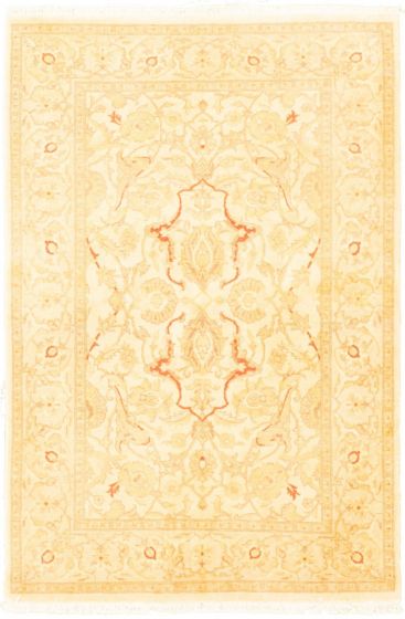 Pakistani Peshawar Oushak 4'2" x 6'4" Hand-knotted Wool Rug 