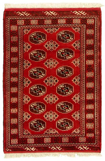 Turkmenistan Turkman 3'4" x 4'11" Hand-knotted Wool Rug 