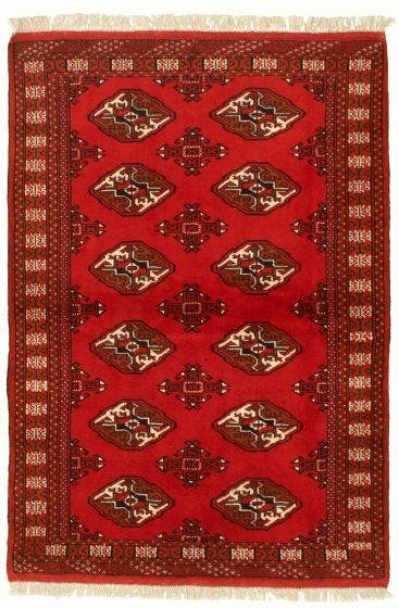 Turkmenistan Turkman 4'1" x 6'3" Hand-knotted Wool Rug 