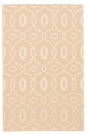 Turkish Ankara FW 5'1" x 7'11" Flat-Weave Wool Kilim 