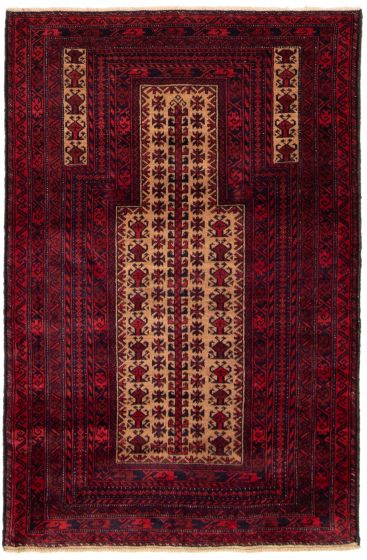 Afghan Teimani 3'1" x 4'9" Hand-knotted Wool Rug 