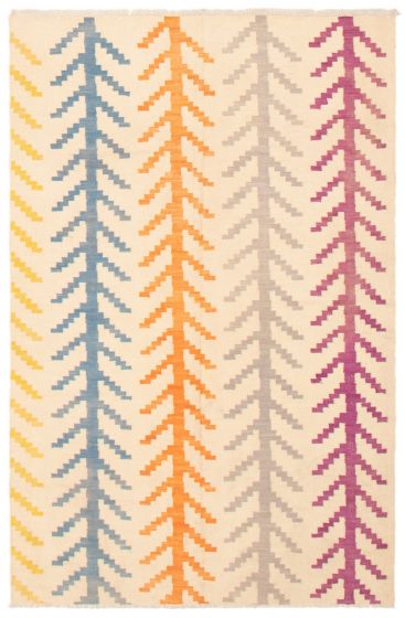 Turkish Ankara FW 4'3" x 6'7" Flat-Weave Wool Kilim 