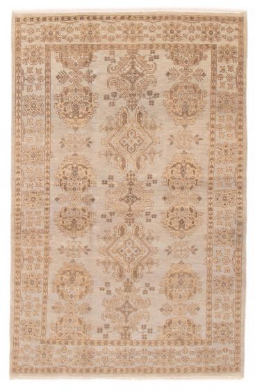 Indian Finest Agra Jaipur 6'0" x 9'0" Hand-knotted Wool Rug 