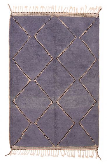 Moroccan Beni Ourain 5'3" x 7'8" Hand-knotted Wool Rug 