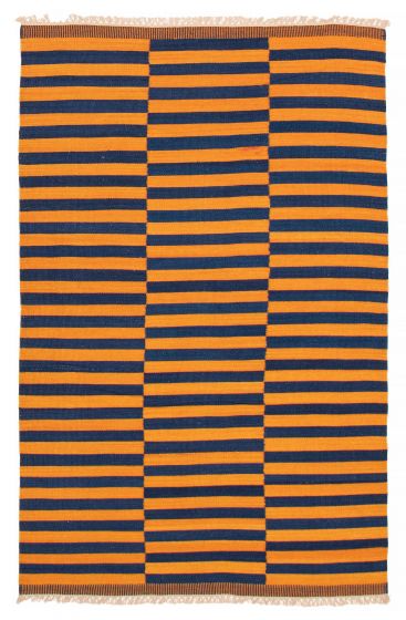 Turkish Ankara 5'0" x 7'10" Flat-Weave Wool Kilim 