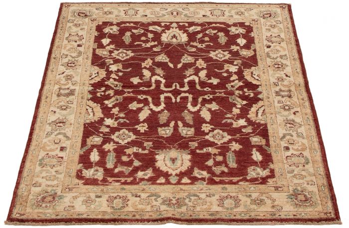 Afghan Chobi Finest 4'2" x 5'10" Hand-knotted Wool Rug 