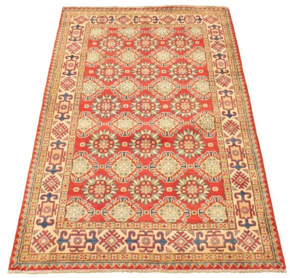 Afghan Finest Ghazni 4'1" x 5'10" Hand-knotted Wool Rug 
