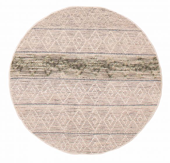 Indian Sienna 4'10" x 4'10" Braid weave Wool Rug 