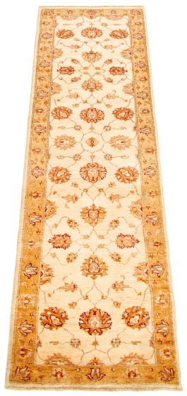 Pakistani Peshawar Oushak 2'7" x 10'8" Hand-knotted Wool Rug 