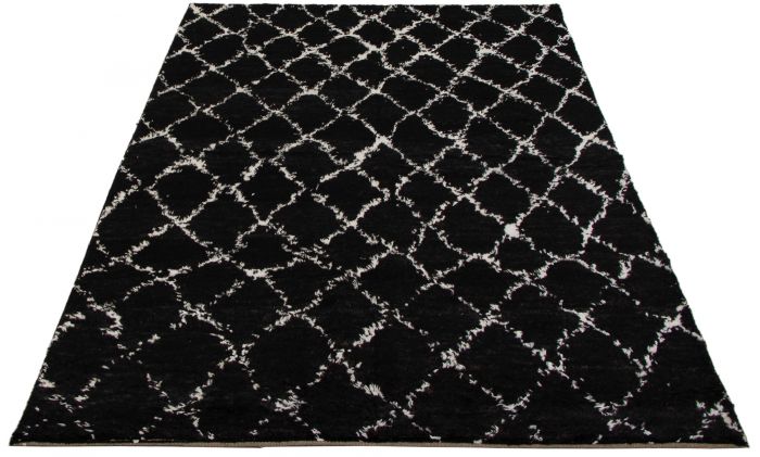 Indian Arlequin 6'2" x 9'0" Hand-knotted Wool Rug 