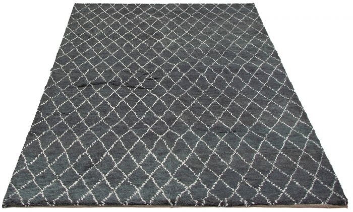 Indian Arlequin 6'4" x 9'2" Hand-knotted Wool Rug 