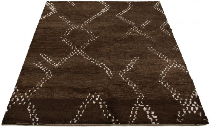 Indian Arlequin 6'0" x 9'0" Hand-knotted Wool Rug 