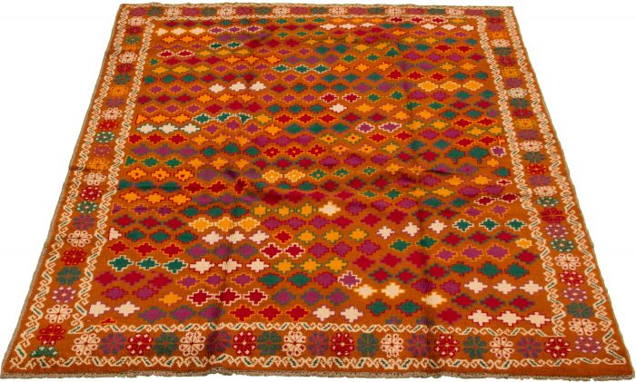 Afghan Akhjah 5'11" x 7'9" Hand-knotted Wool Rug 