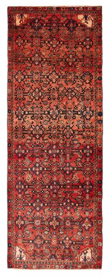 Persian Style 3'5" x 9'10" Hand-knotted Wool Runner Rug 
