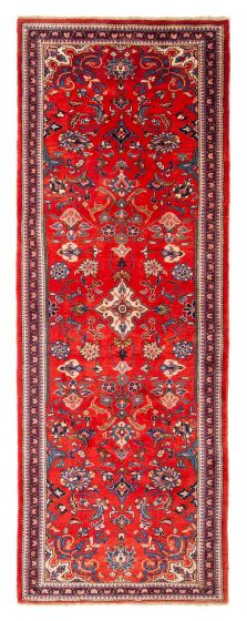 Persian Style 3'5" x 9'5" Hand-knotted Wool Runner Rug 