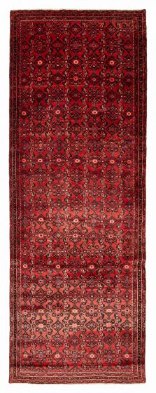 Persian Style 3'7" x 10'1" Hand-knotted Wool Runner Rug 
