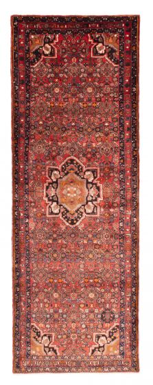 Persian Style 3'8" x 10'5" Hand-knotted Wool Runner Rug 