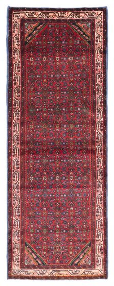 Persian Style 3'7" x 9'9" Hand-knotted Wool Runner Rug 