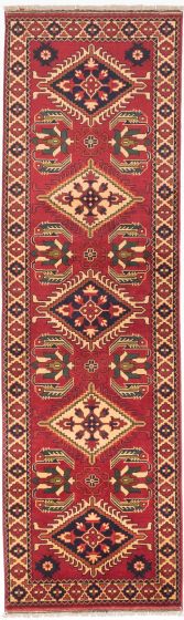 Afghan Finest Kargahi 2'11" x 9'8" Hand-knotted Wool Rug 