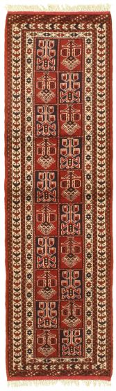 Turkmenistan Turkman 2'7" x 9'0" Hand-knotted Wool Rug 