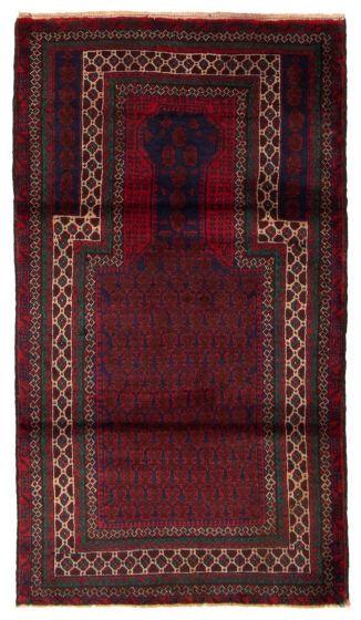 Afghan Teimani 2'10" x 5'0" Hand-knotted Wool Rug 