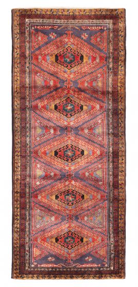 Persian Style 4'0" x 9'4" Hand-knotted Wool Runner Rug 
