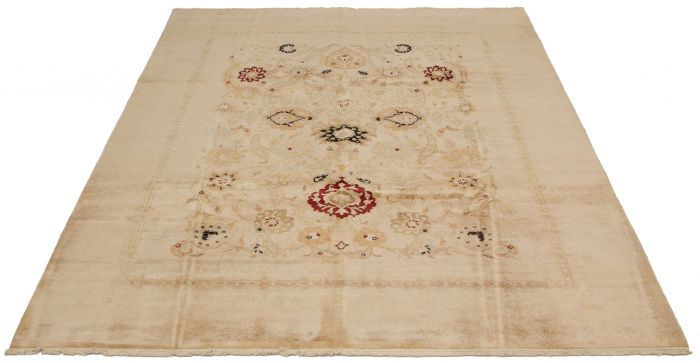 Pakistani Peshawar Oushak 8'2" x 10'3" Hand-knotted Wool Rug 