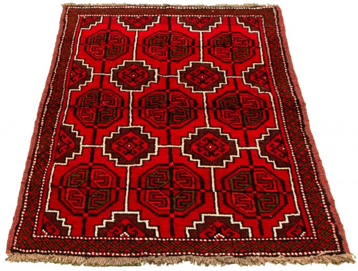 Afghan Akhjah 3'4" x 5'5" Hand-knotted Wool Rug 