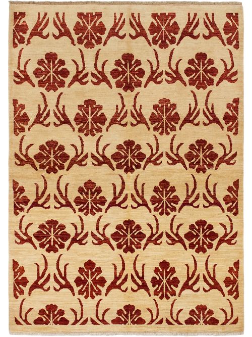 Afghan Finest Ziegler Chobi 5'6" x 7'9" Hand-knotted Wool Rug 
